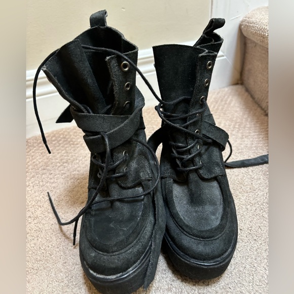 PIERRE HARDY SUEDE WEDGE BOOTS 10- NEVER WORN - Picture 5 of 7